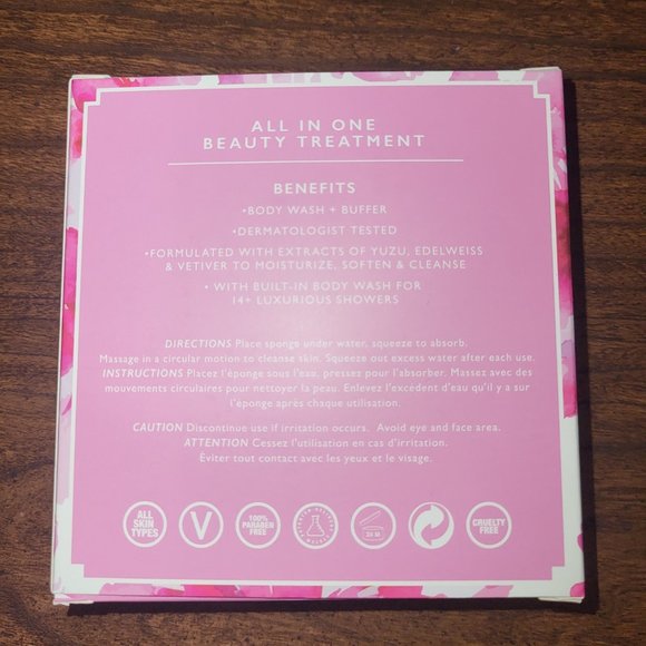 BNIB Spongelle Peony Blush Body Wash Infused Buffer - Picture 6 of 7